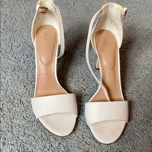 Aldo white heels